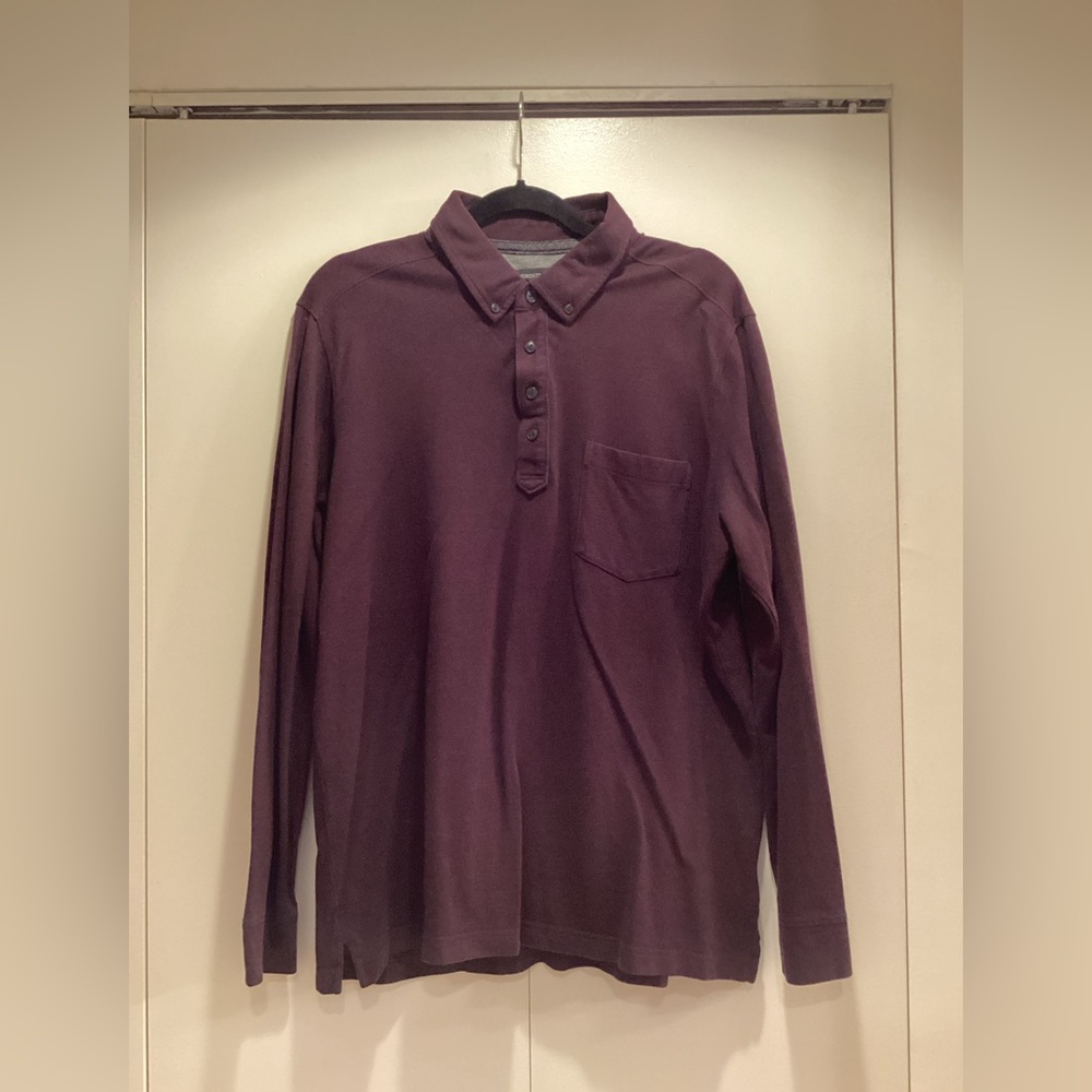 Men's Maroon Collared Shirt